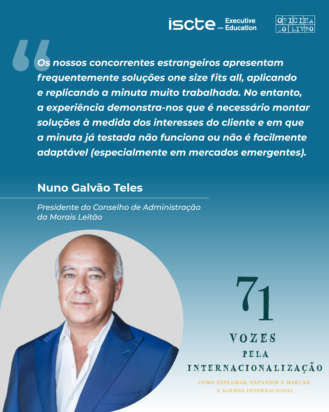 Internacionalizar a Morais Leitão: desafios e oportunidades