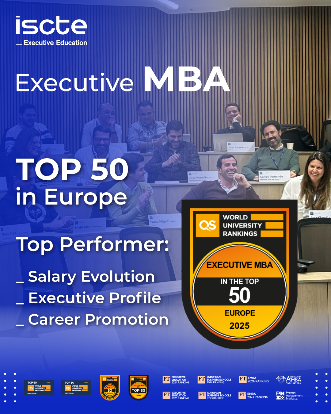 Executive MBA do Iscte Executive Education distinguido entre os 50 melhores da Europa